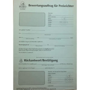 Bewertungsauftrag für Preisrichter