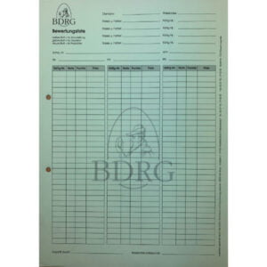BDRG - Bewertungsliste Geflügel