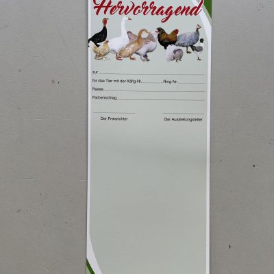 Urkunde hervorragend